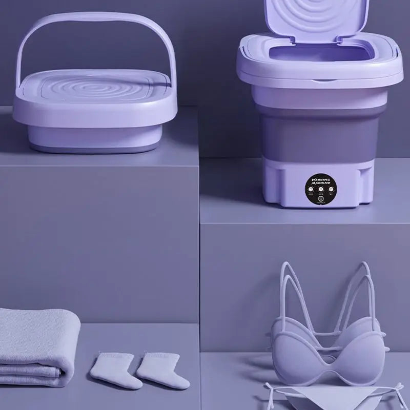 Mini Foldable Washing Machine With Spinning Dry