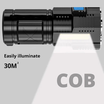 Lightweight Outdoor  LED Flashlight with COB Side Light