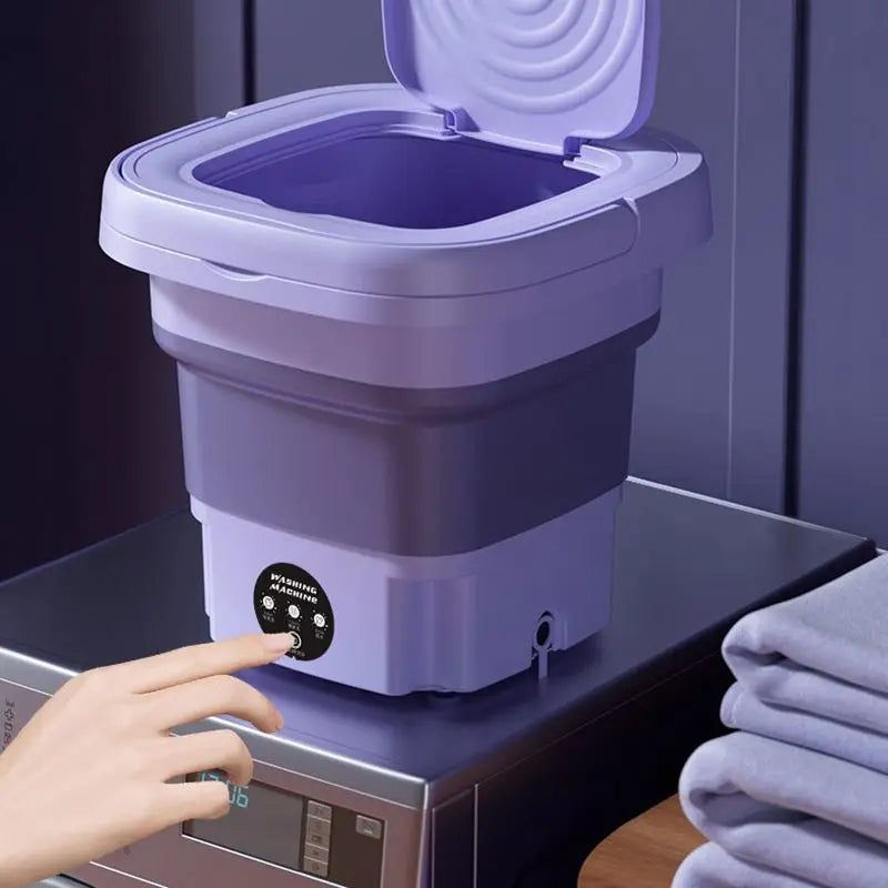 Mini Foldable Washing Machine With Spinning Dry