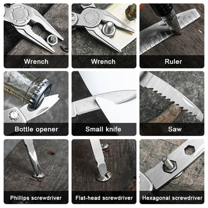 Multi-Functional Stainless Steel Folding Pliers Camping Multitool