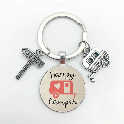 Cute Camper Wagon Keychain