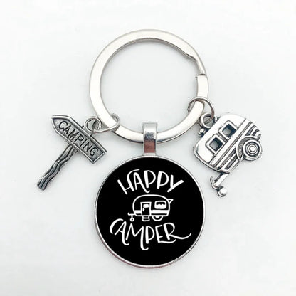 Cute Camper Wagon Keychain