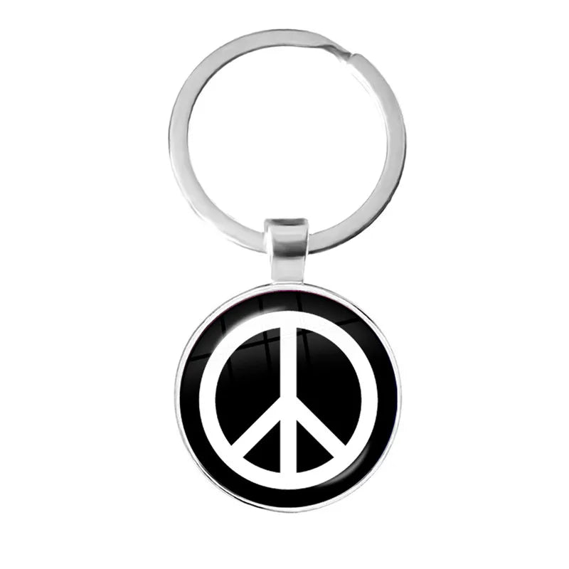 Peace Sign Van Bus Keychain