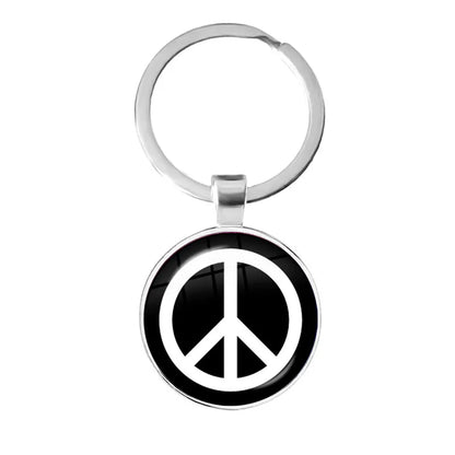 Peace Sign Van Bus Keychain