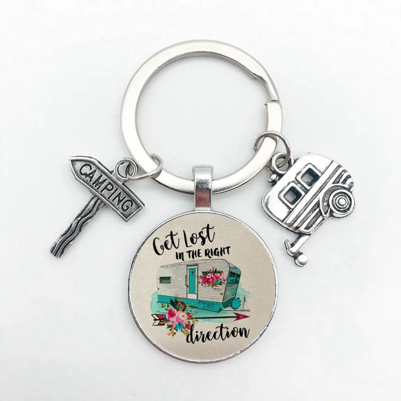 Cute Camper Wagon Keychain