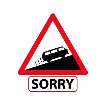 Sorry Funny Car Stickers