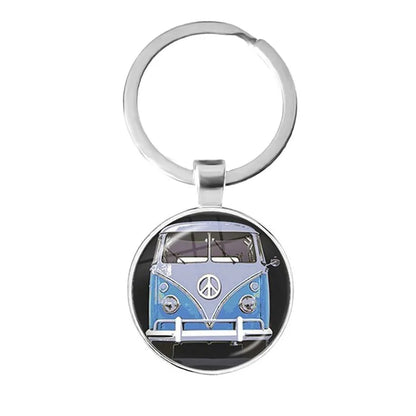 Peace Sign Van Bus Keychain