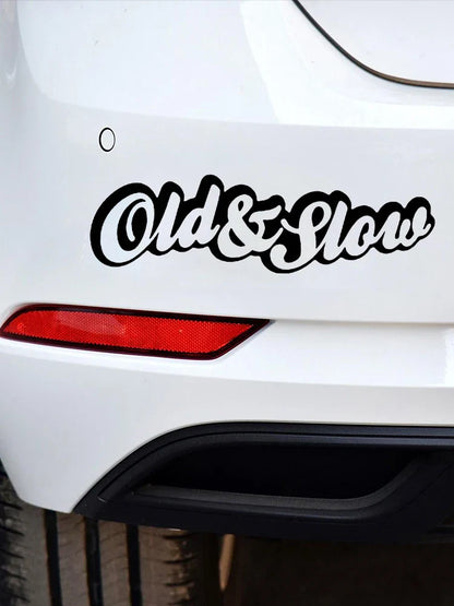 Fashion Car Styling Vinyl Old And Slow Car Sticker