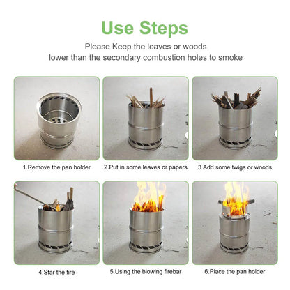 Portable Wood Burning Camping Stove