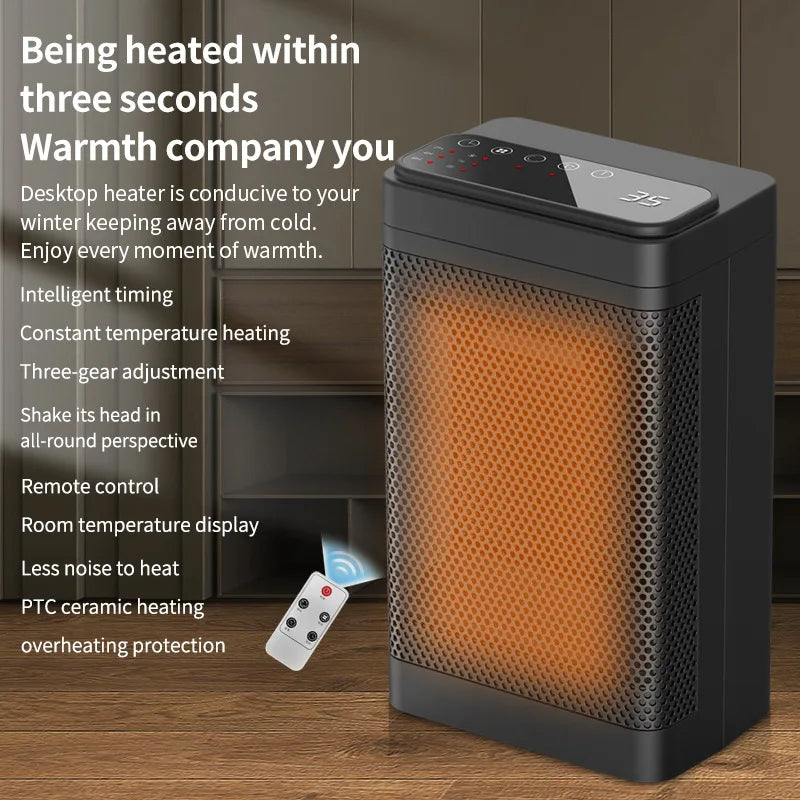 1500W Remote Control Electric Heater