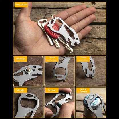 Mini Multi-Tool Card Outdoor Keychain