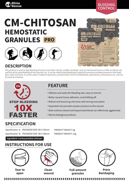 Fast Bleed Control Hemostatic Powder