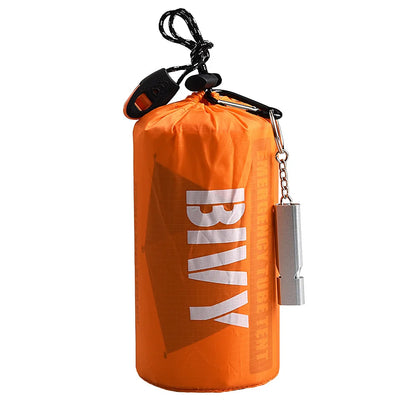 Emergency Survival Tube Tent Kit Thermal Blanket Shelter