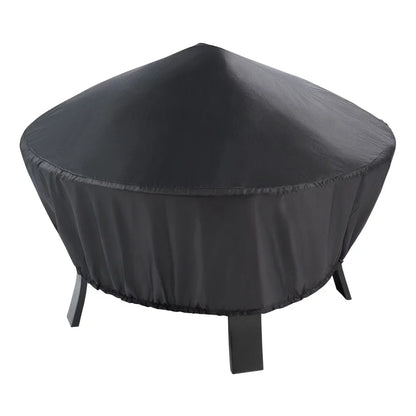 Metal Round Outdoor Wood-Burning Fire Pit