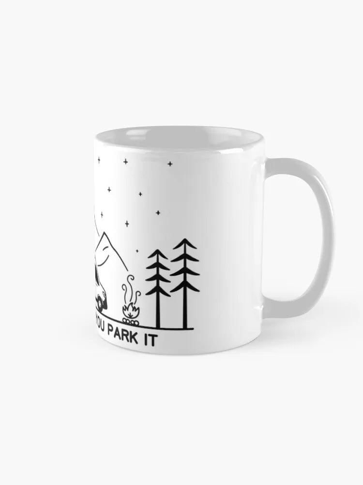 A Home is Where You Park It" Vanlife Coffee Mug