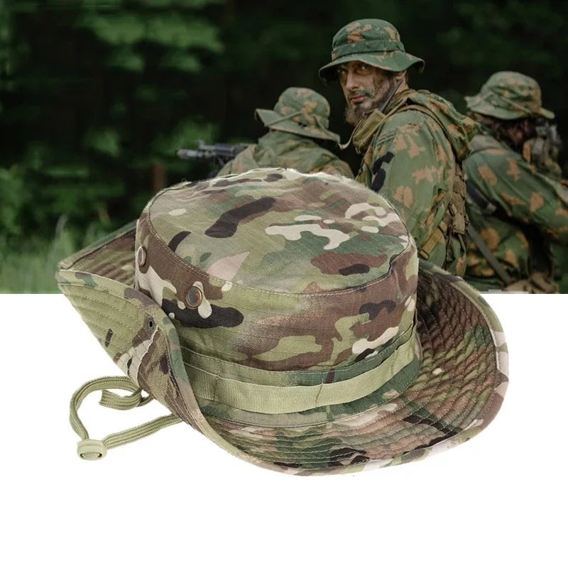 US Army Tactical Camo Bucket Hat for Men