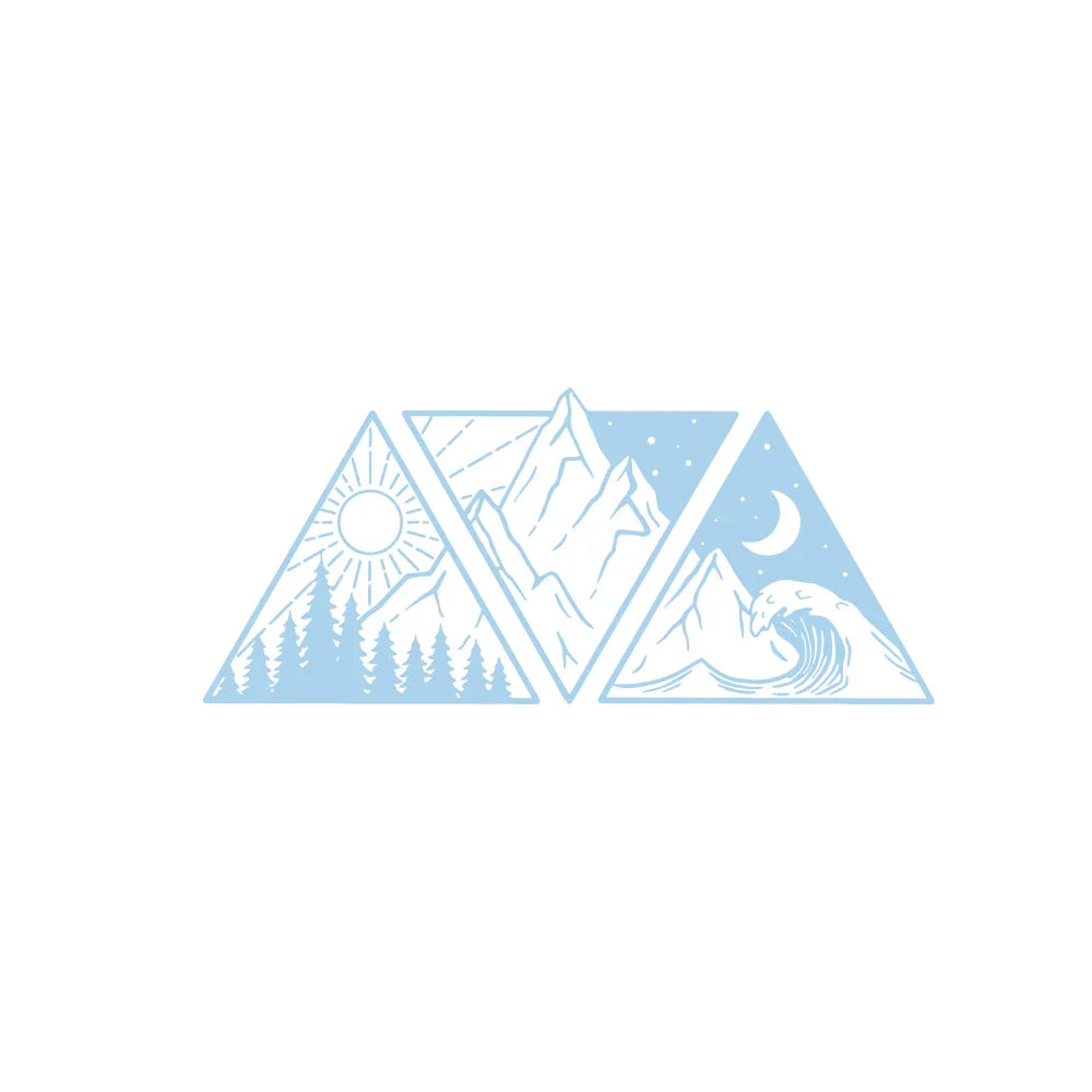 Cool Forest Mountains Water Wave Car & Van Sticker