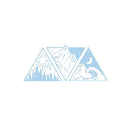 Cool Forest Mountains Water Wave Car & Van Sticker