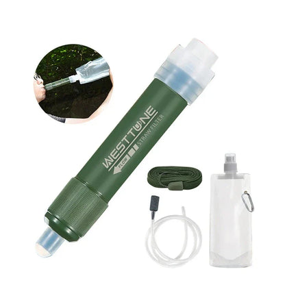 Mini Camping Water Filter Straw with TUP Carbon Fiber