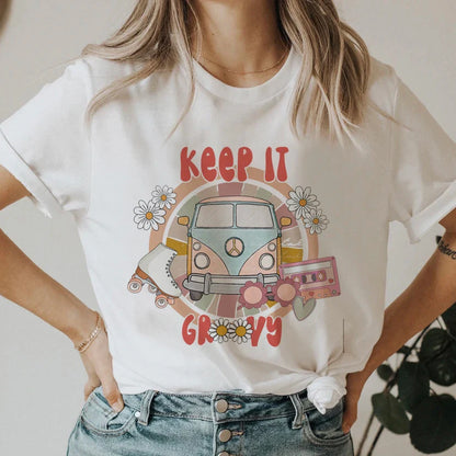 Retro Car Print Graphic T-Shirt