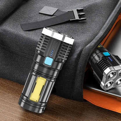 Lightweight Outdoor  LED Flashlight with COB Side Light