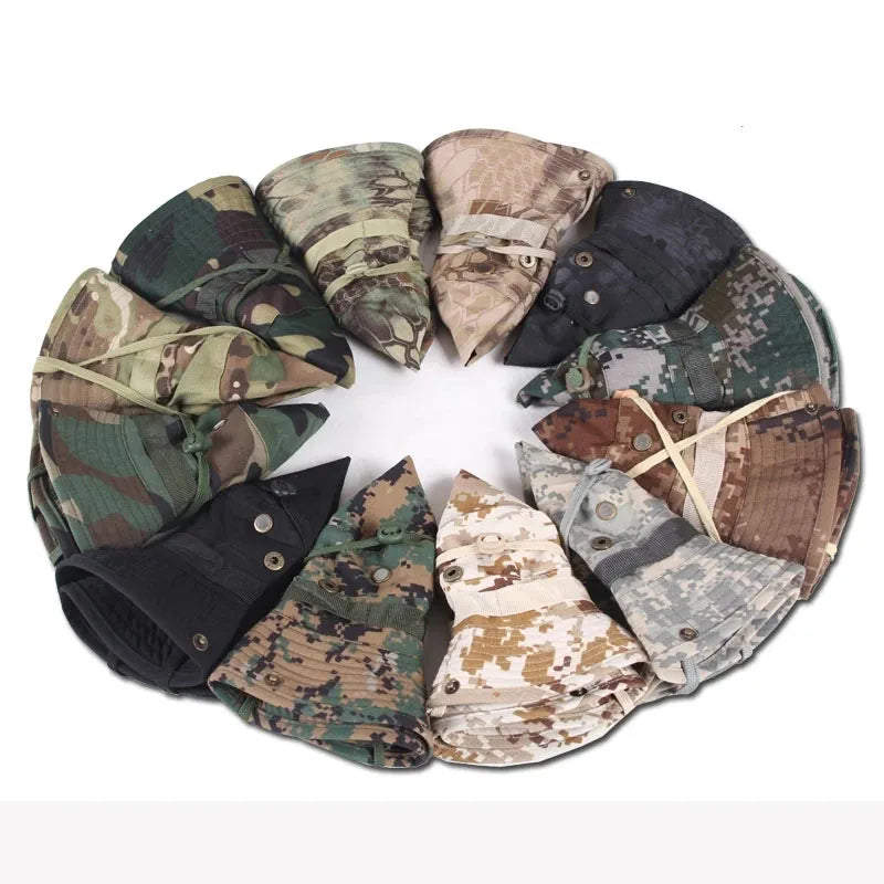 US Army Tactical Camo Bucket Hat for Men