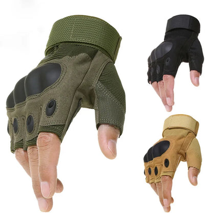 Tactical Fingerless Army Gloves for Outdoor Activities