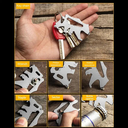 Mini Multi-Tool Card Outdoor Keychain