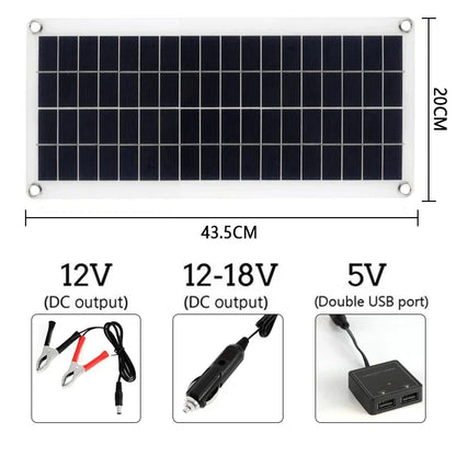 50W Solar Panel Charger Kit