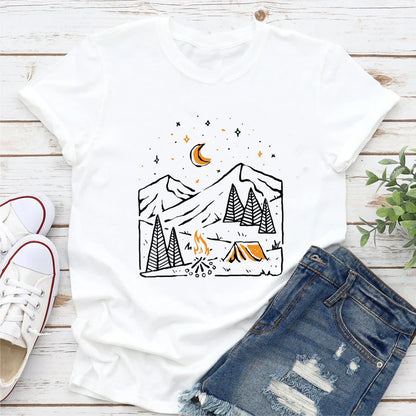 Casual Summer Women's Happy Camper T-Shirt