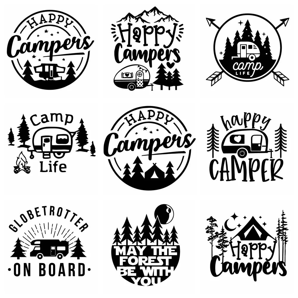 Happy Camping Life Car Sticker