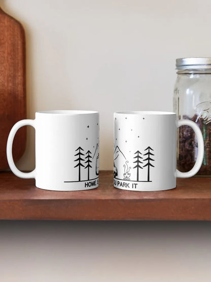 A Home is Where You Park It" Vanlife Coffee Mug