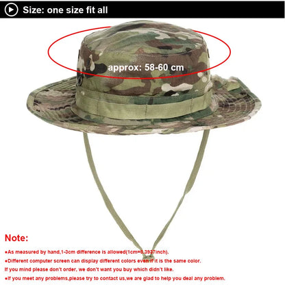 US Army Tactical Camo Bucket Hat for Men